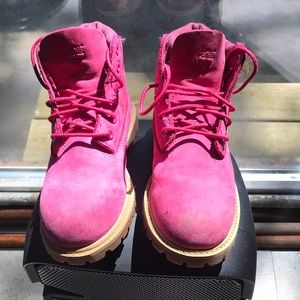 Pink Timberland Boots (Kids size 12c)